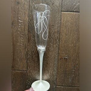 Set of 2 Mikasa love story champagne flutes.
